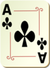 Ornamental Ace Of Clubs Clip Art